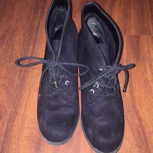 Black heeled booties